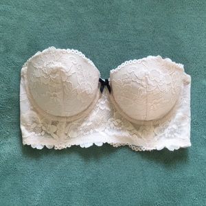Lace padded bralette strapless